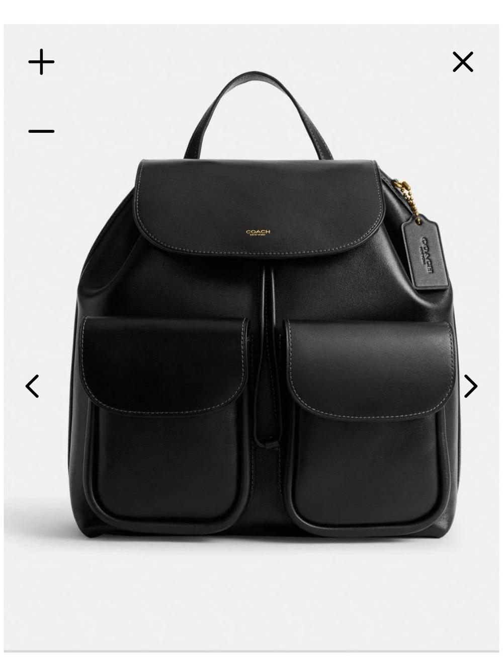 Coach Crosby 28 Black Leather Pocket Backpack - Picture 2 of 9